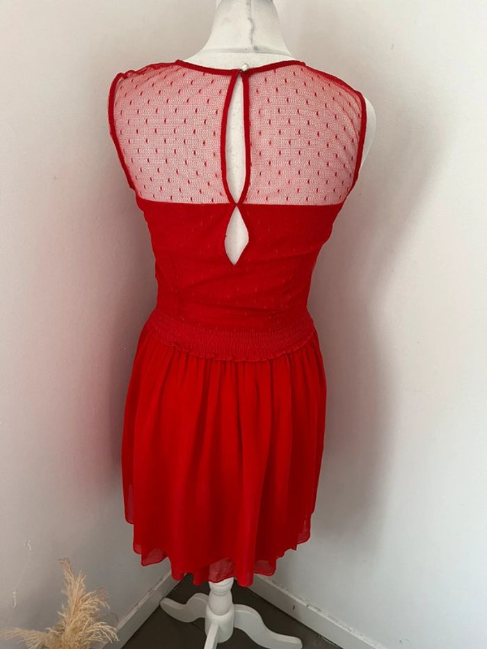 Robe bustier dentelle rouge cintrée Maje S - photo numéro 5