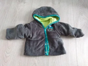 Veste peluche réversible doux et chaud Orchestra 3 mois garçon