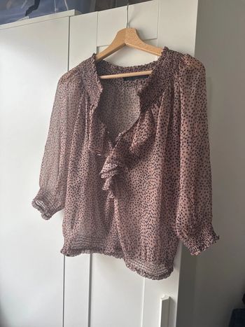 Haut transparent manche 3/4