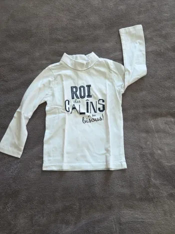 Tee-shirt manches longues col roulé 🌸 3 ans