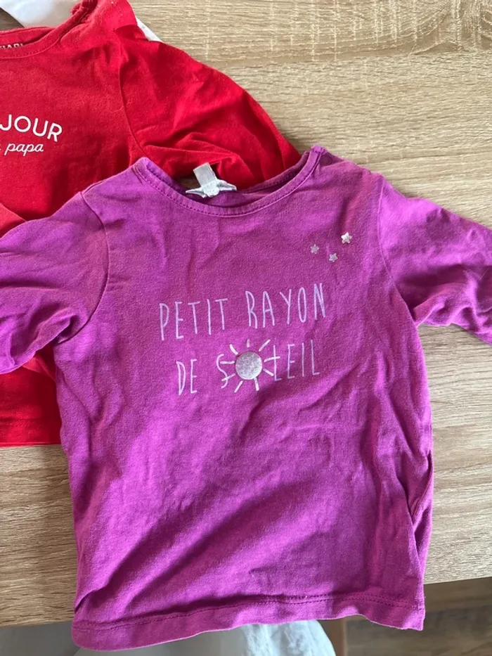 Lot 5 tee shirt manche longues 6 mois - photo numéro 5