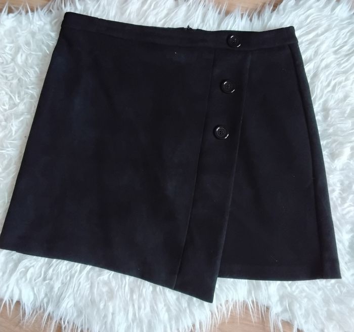 Jupe effet portefeuille noire