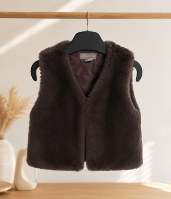 Gilet sans manche fille 24-36 mois gris