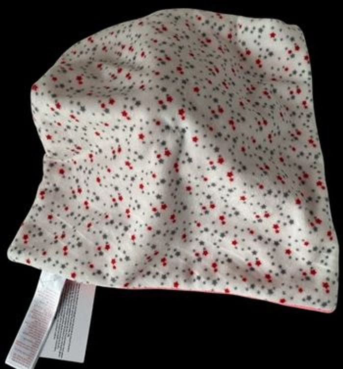 B6196❤️ Doudou plat Mouchoir lapin Souris OKAIDI OBAIBI Rose Fluo Blanc - photo numéro 3