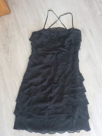 Robe soie volants