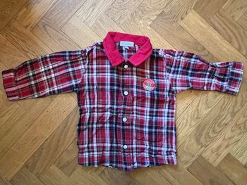Chemise à carreaux rouge Absorba 6 mois