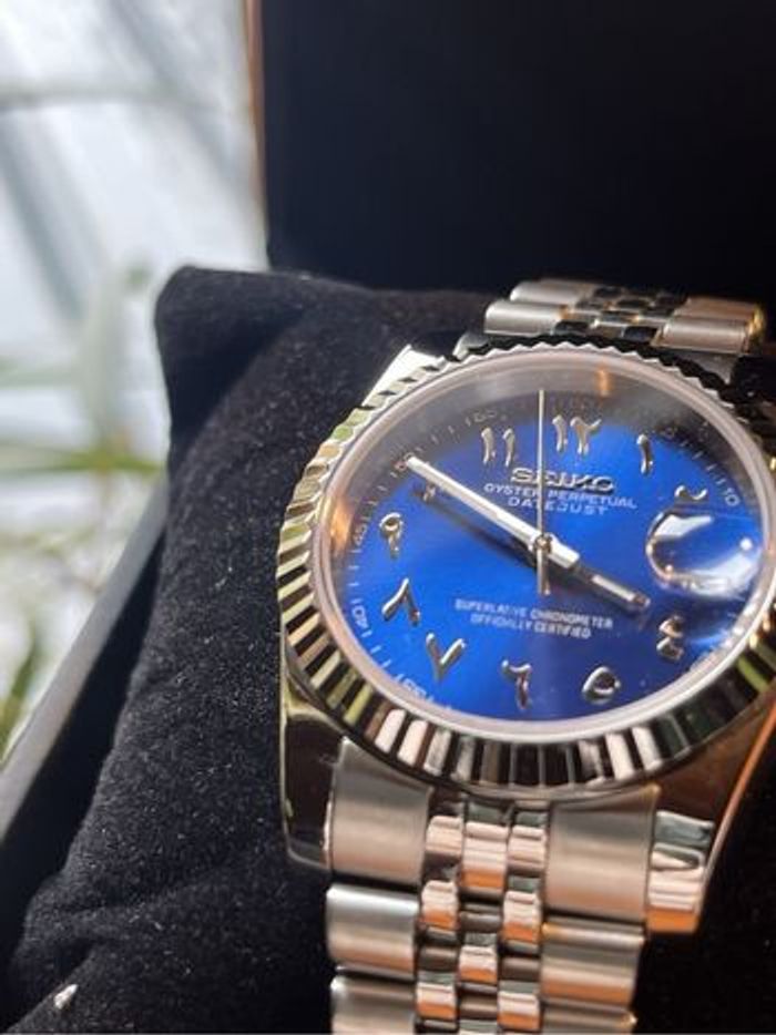 Seiko mod arabic dial bleu foncé - photo numéro 3