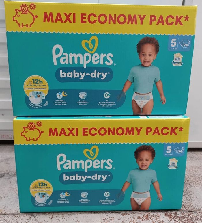 2 cartons maxi pack pampers taille 5