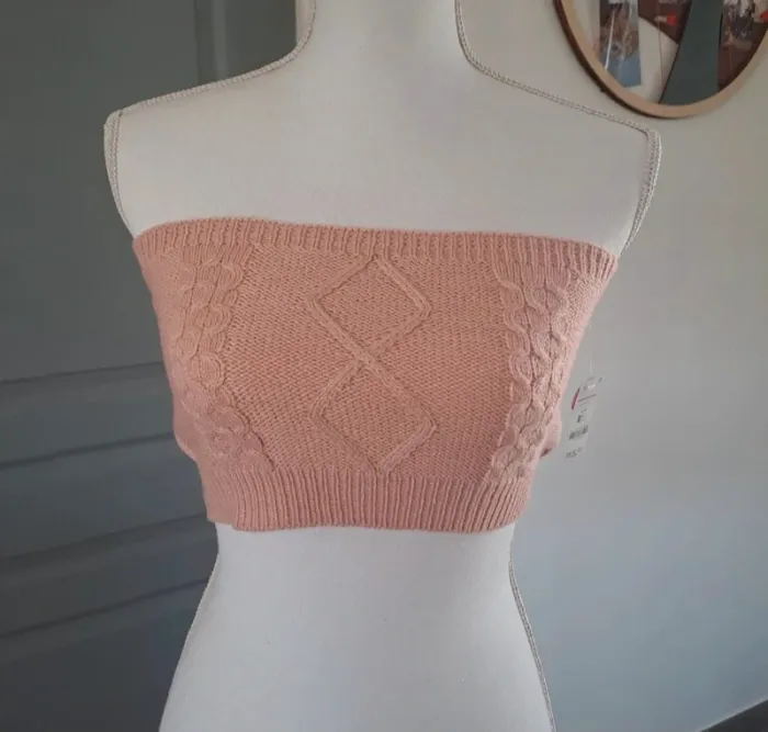 Crop top rose pâle