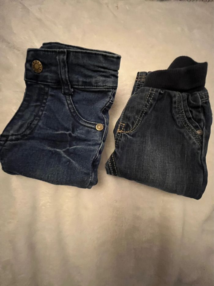 Lot 2 jeans élastique 6 mois - photo numéro 2