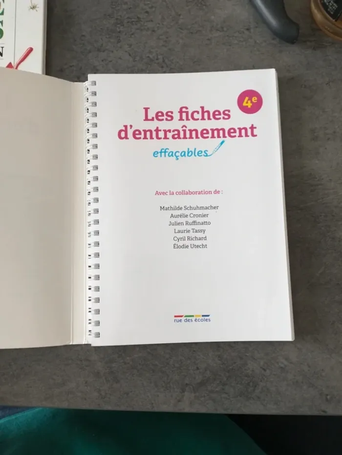 Les fiches d'entraînement effaçables 4eme - photo numéro 2