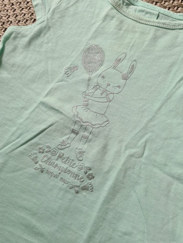 Lot de 2 t-shirts manches courtes "lapin et oiseaux" fille - 3ans - photo numéro 7