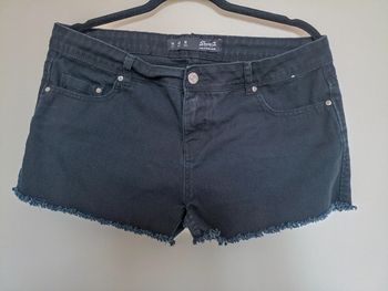 Short en jean noir