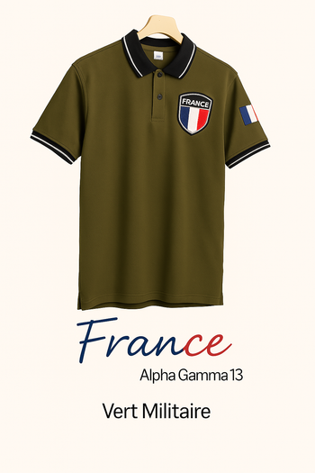 Polo kaki XXL – Style Alpha, léger & respirant