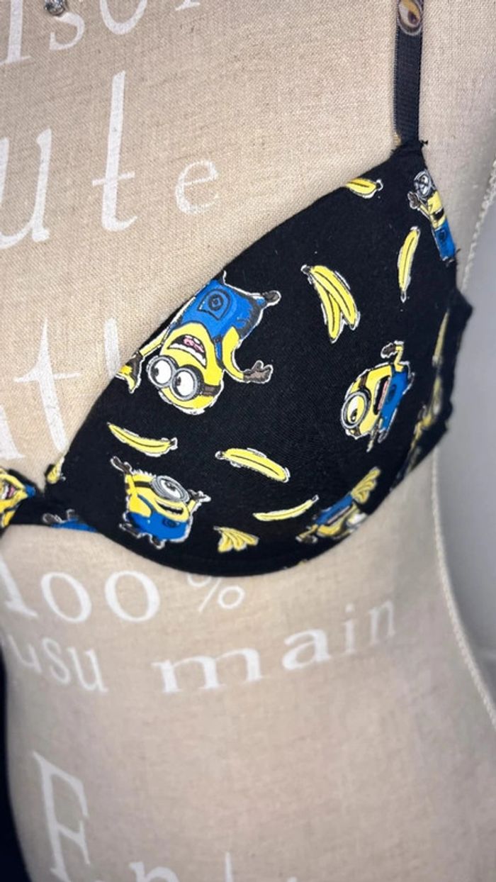🎀 soutien gorge noir minions 85 c #undiz - photo numéro 2