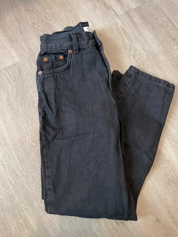 Jean noir taille haute