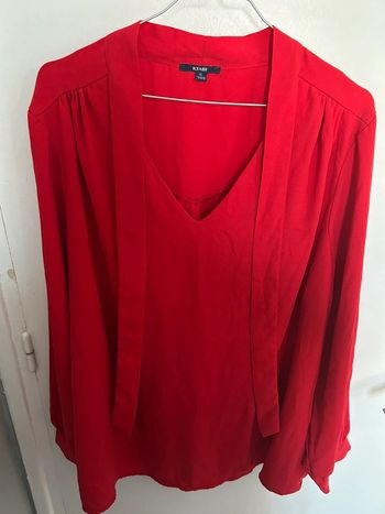 Blouse rouge à manches longues • taille XL • Kiabi