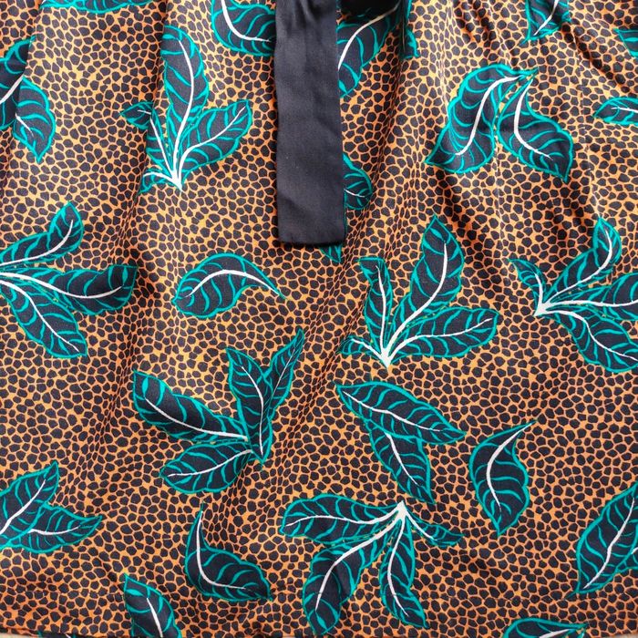 Jupe femme a motifs camaïeu taille 38 multicolore vert noir camel or doré - photo numéro 2