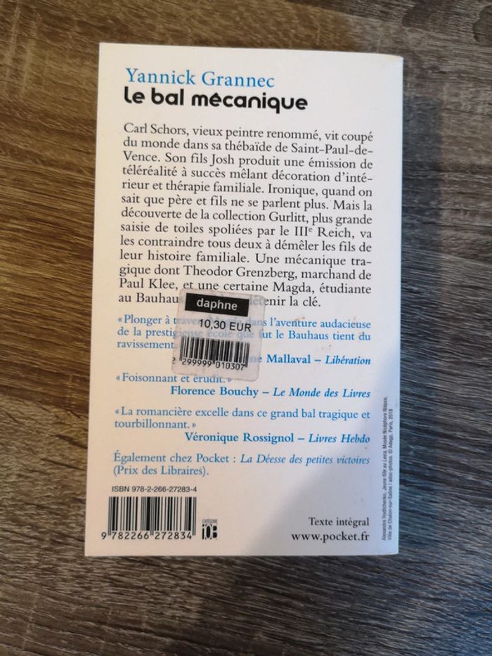 Livre fiction Le bal mécanique de Yannick Grannec - photo numéro 2