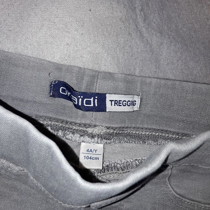 Pantalon gris okaidi fille 4 ans - photo numéro 2