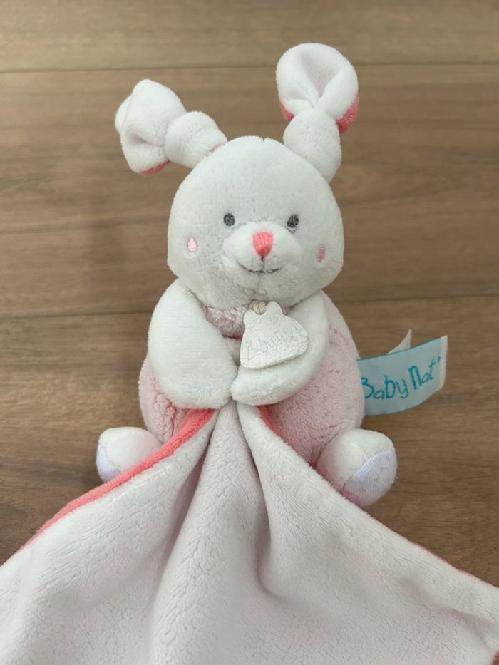 Doudou mouchoir lapin baby nat - photo numéro 2