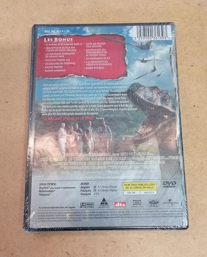 DVD JURASSIC PARK 3 (Neuf sous blister) - photo numéro 3