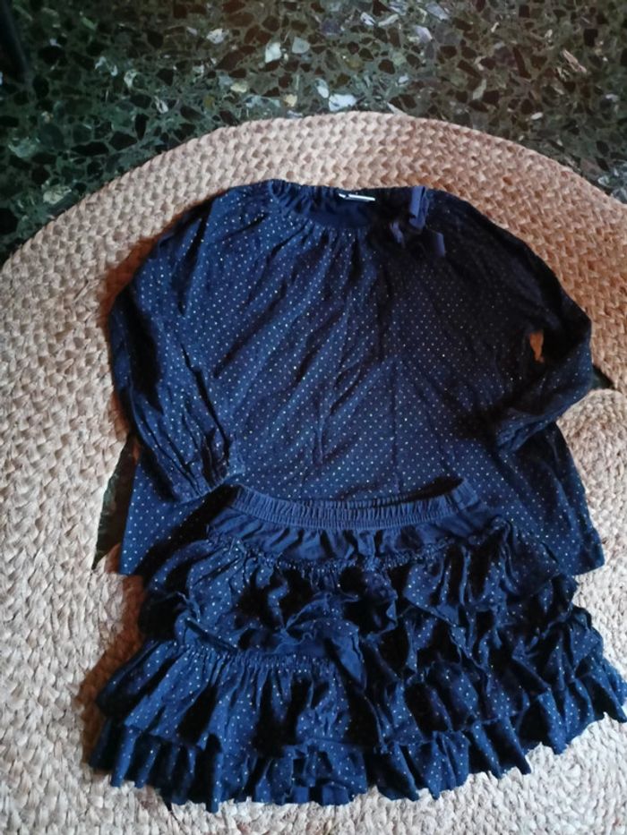 Ensemble jupe et haut petit bateau 3 ans