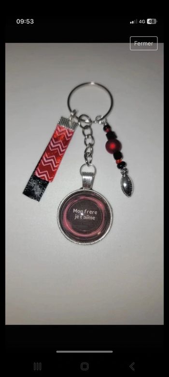 Cadeau frère, porte clé message