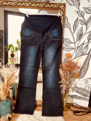 Taille 36 NEUF jean droit grossesse Premaman bleu brut