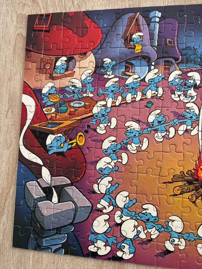 Puzzle 200 pieces schtroumpfs feu de camps - photo numéro 7