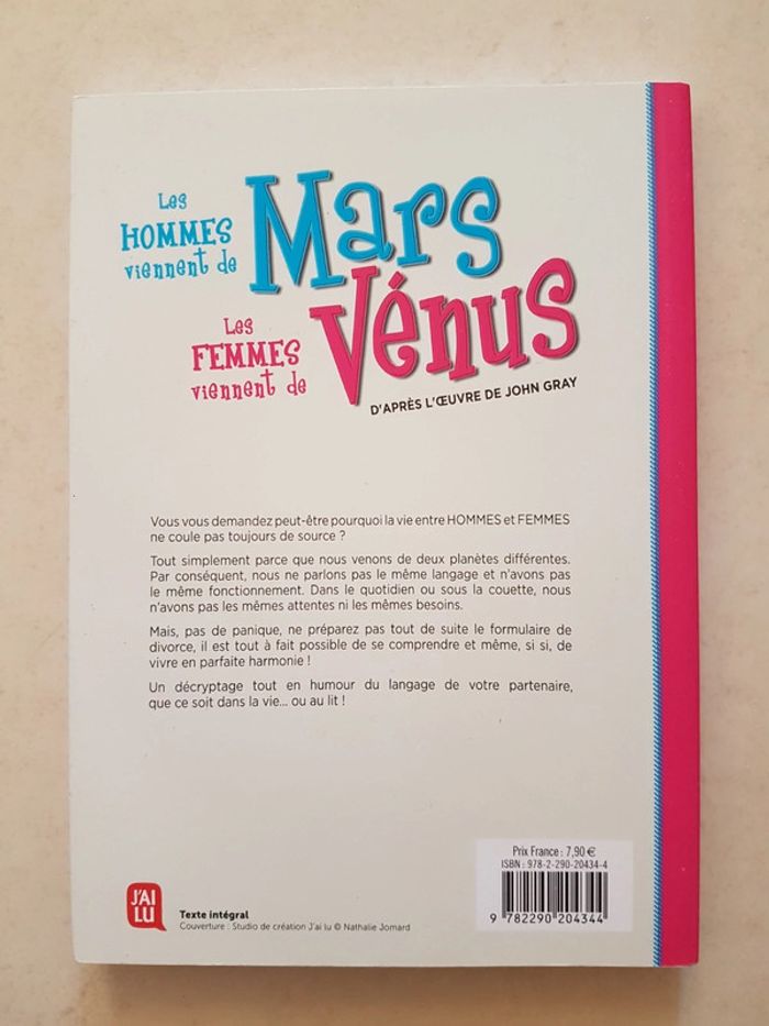 Livre Mars et Vénus - photo numéro 2