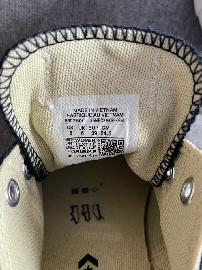 Converse 39 plate-forme basse noire Neuve sans étiquette sans boîte - photo numéro 7