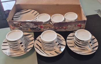 Set de 6 tasse à café zebré