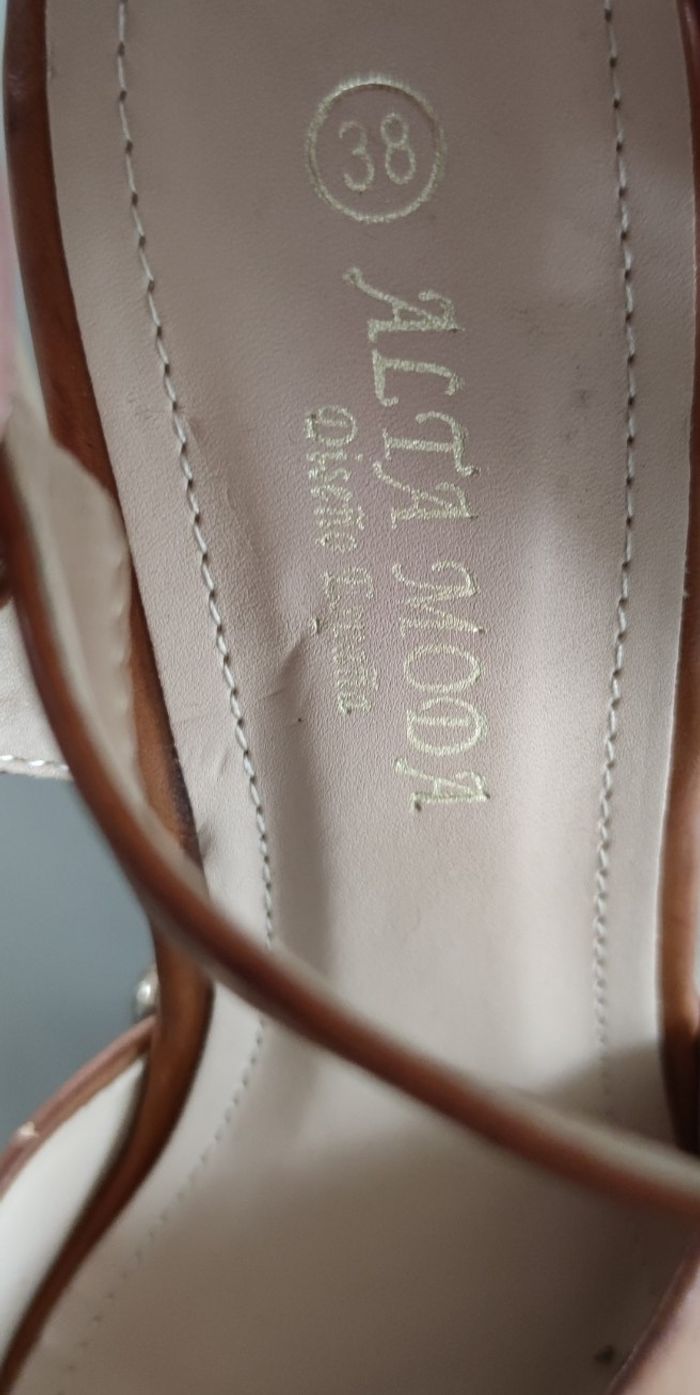 Chaussures à talon Alta Moda taille 38 marron femme - Bon état - photo numéro 5