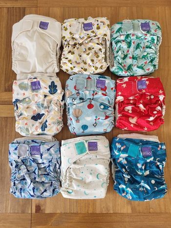 Lot de 9 couches lavables Bambino Mio + 10 inserts