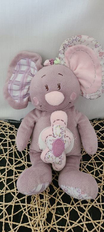 doudou souris noukie's musicale peluche souris nina parme 29 cm