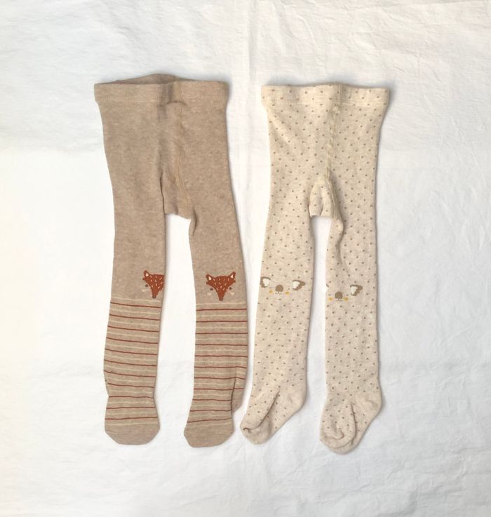 Lot de 2 paires de collants Zara 12-24 mois