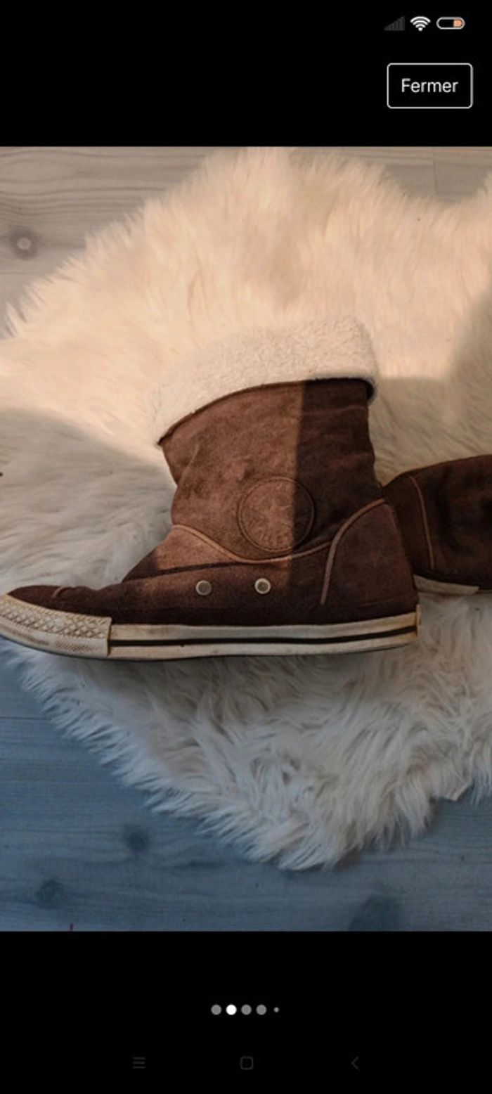 Bottines fourrées t 37.5 marque converse - photo numéro 2