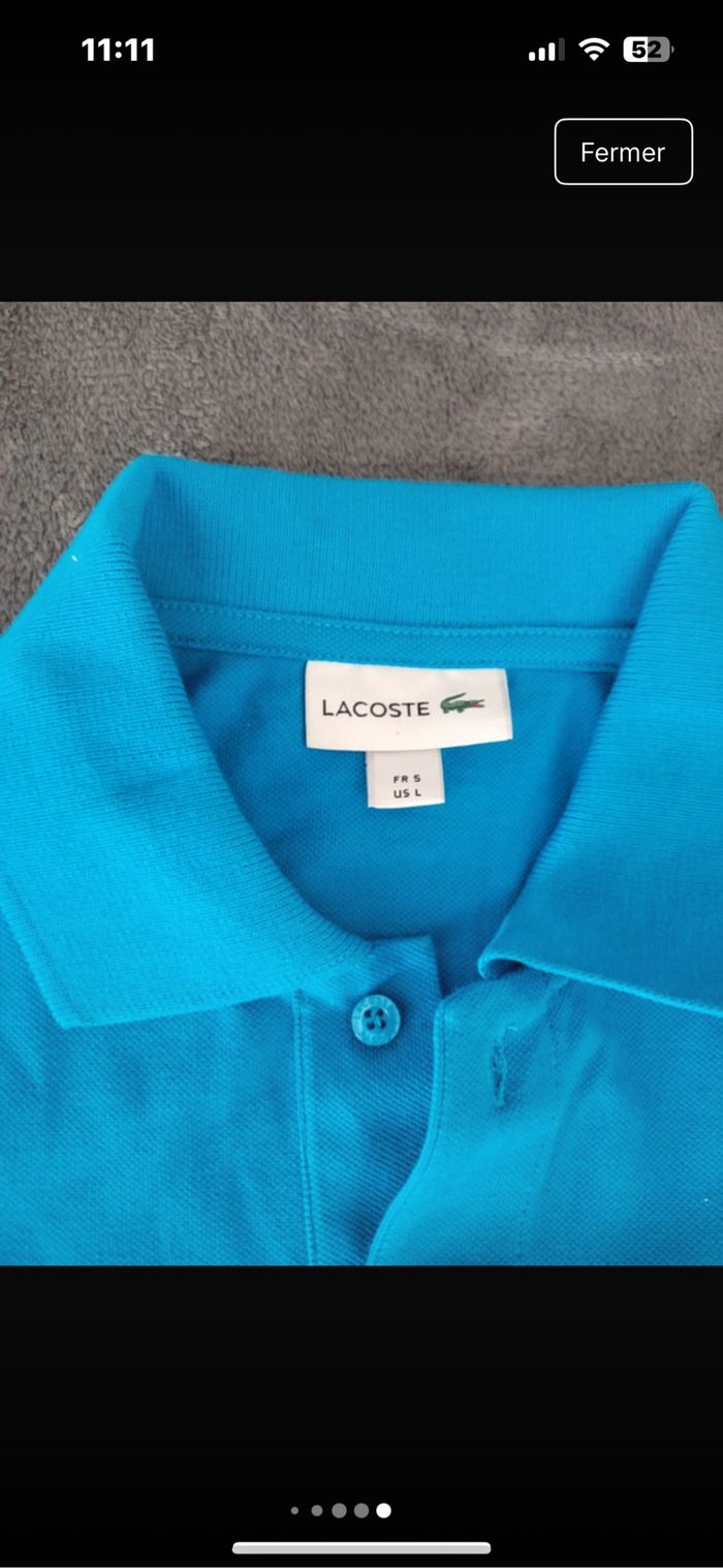 Polo Lacoste homme L - photo numéro 5