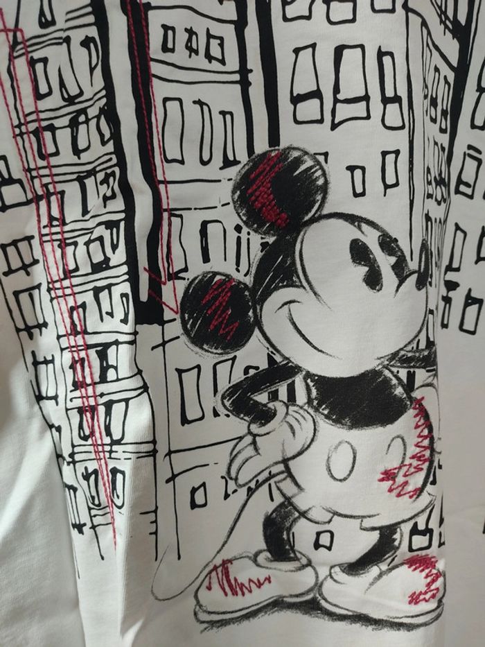 T-shirt femme blanc Disney Mickey Mouse S coton Neuf - photo numéro 2
