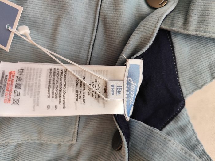 Combinaison en velours Jacadi paris salopette taille 18 mois neuf - photo numéro 4