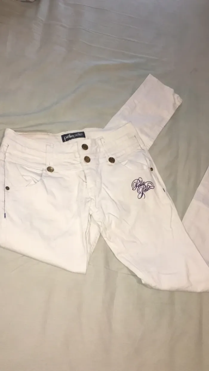 Jean / pantalon slim blanc - photo numéro 2