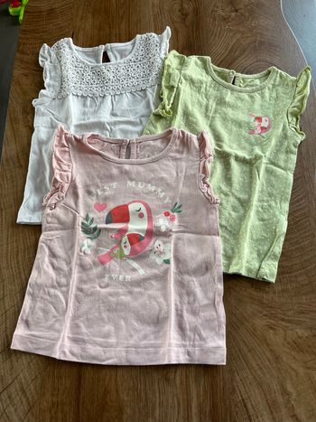 Lot T-shirts bébé fille