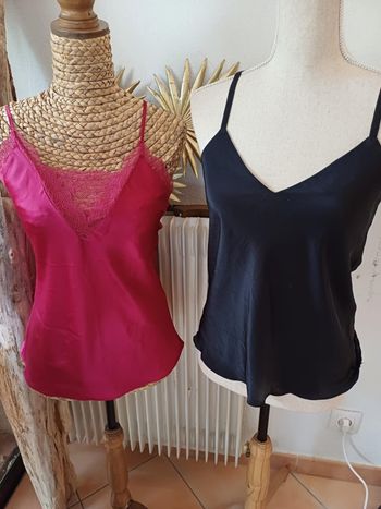 Lot de 2 débardeurs satin