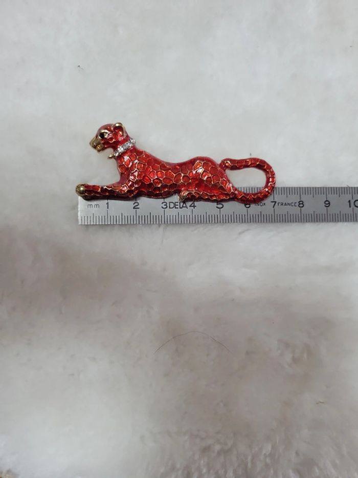 Broche la panthère et son collier zirconium - photo numéro 4
