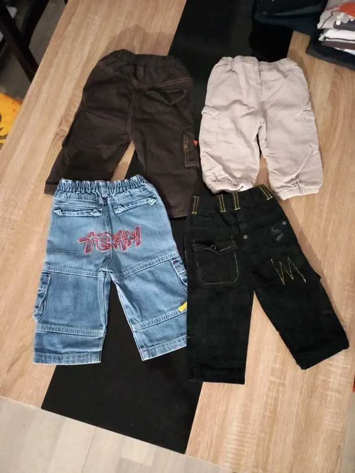 Lot 4 pantalons garçon 12 mois - photo numéro 3