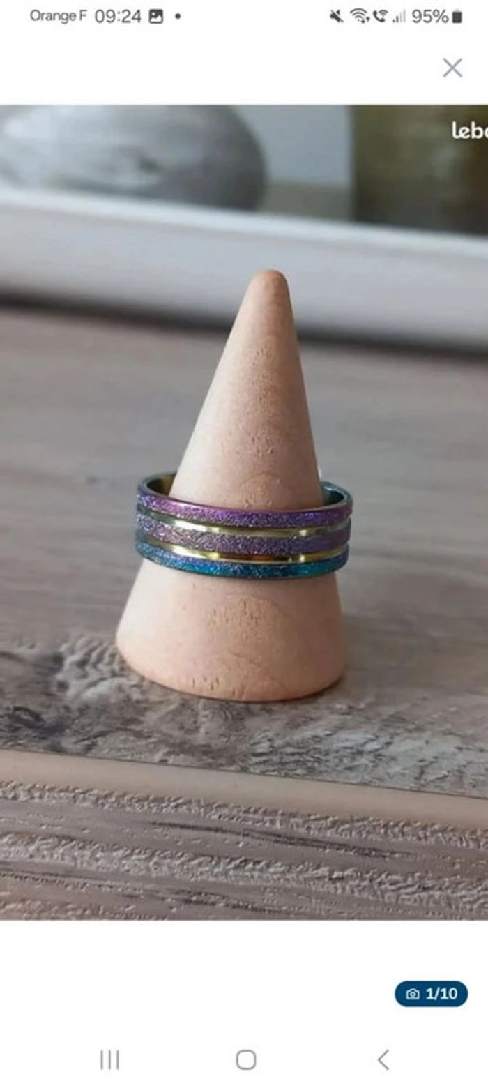 Bague en acier inoxydable taille 18 (57)