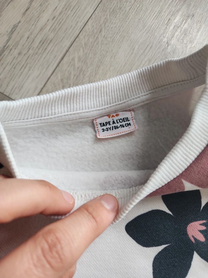 Ensemble legging sweat shirt fleuris 2/3ans - photo numéro 7