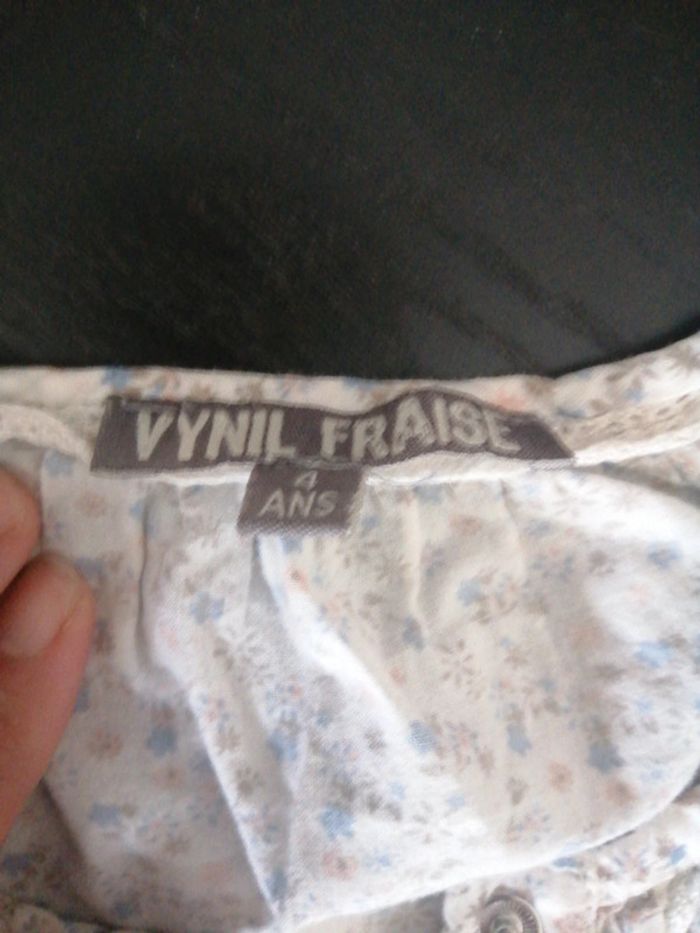 Tunique Fleurie 4 ans Vinyl Fraise - photo numéro 3