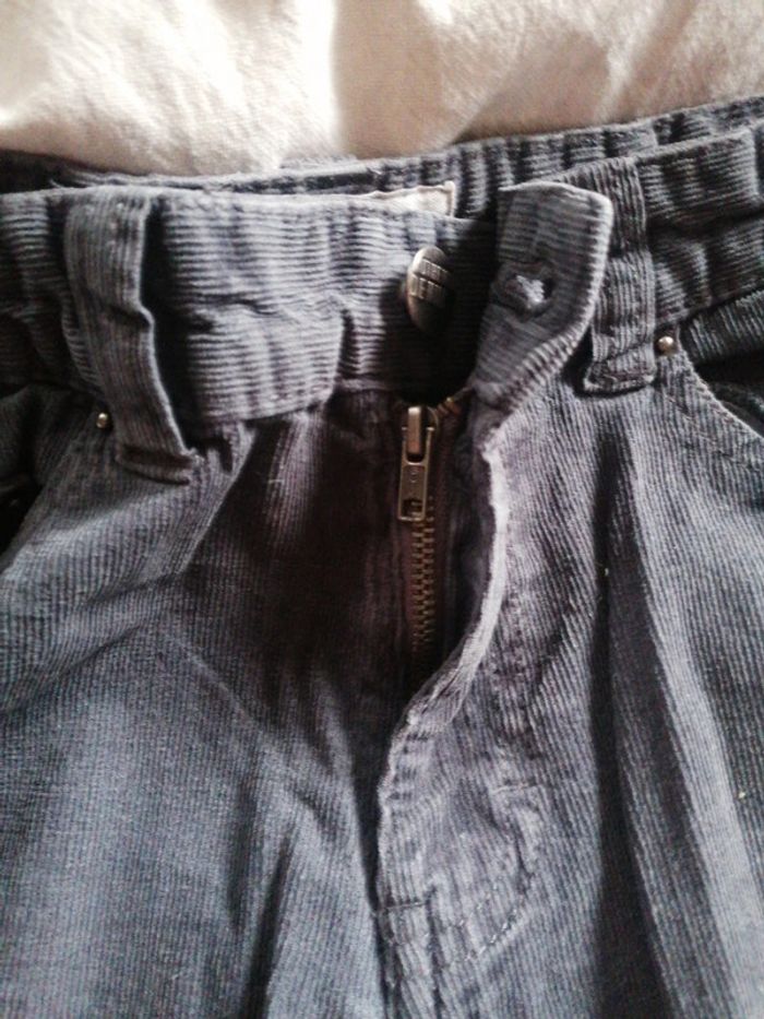 Pantalon velours côtelé anthracite 12 ans - photo numéro 4